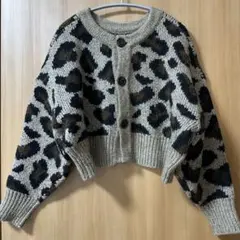 WCJ 若槻千夏 レオパード柄 ヒョウ柄 インターシャニット