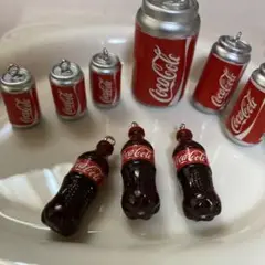 ミニチュアコカ・コーラ缶セット カン付きビーズ❤︎