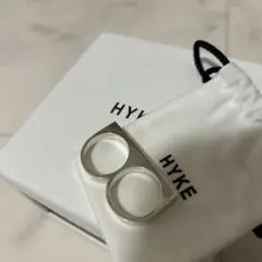 【美品】HYKE シルバーダブルリング HYKE(ハイク) / ダブルリング/リング/size 3/SILVER/17号/SLV