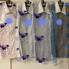 シャツ 4枚セット ピンク 水色 ストライプ グレー