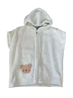 【新品・未使用】バスポンチョ　オーガニックコットン くま柄