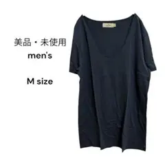 【美品・未使用】men's　カラー半袖Tシャツ　紺　ネイビー　M size