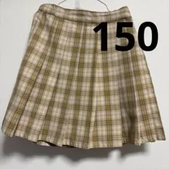 ユニクロ　キュロットスカート　チェック　150cm