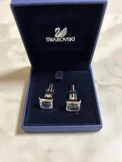 Swarovski スワロフスキー　カフリンクス　カフスボタン　シルバー