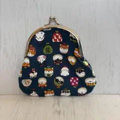 ハンドメイド★がま口・大サイズ【柴犬・おかめとひょっとこ】