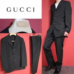 極美品 グッチ スーツ 2XLサイズ相当 セットアップ 裏地光沢 総柄