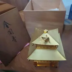 金閣寺　木箱入り　オブジェ