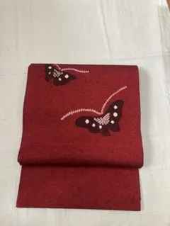 開き名古屋帯 染め帯び 正絹