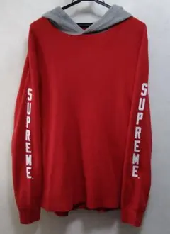 supreme パーカー 袖ロゴ ワッフル サーマル バレンシアガ セリーヌ