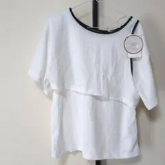 しまむらホワイト マルチウェイ Tシャツ Lサイズ