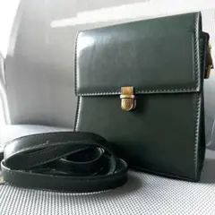 ダークグリーン ショルダーバッグ