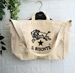 【美品】IL BISONTE イルビソンテ キャンバス ツーウェイバッグ