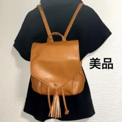 美品　回数少なめ　レディースリュック　ブラウン　小さめリュック