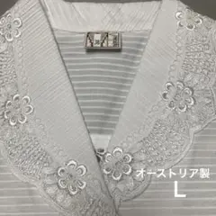 オーストリア製　刺繍ストライプシャツ 38サイズ　未使用品