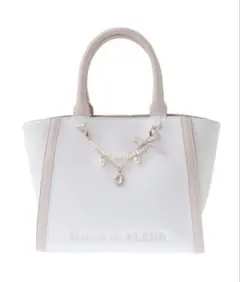 Maison de FLEUR チャーム付き デニム2Way トートバッグ