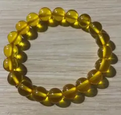 人工(合成)琥珀 シンセティック アンバー ブレスレット 10mm / イエロー