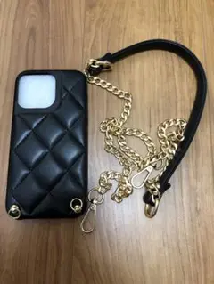 キルティングデザイン スマホショルダーストラップ 14 Pro Max対応