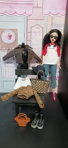 マイシーンバービーとお洋服セット