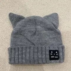 petit main 猫耳付き ベビー帽子 50cm (45cm)