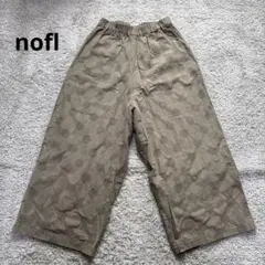 nofl ノフル　バルーンワイドパンツ　ジャガード　リネン　コットン　水玉　総柄