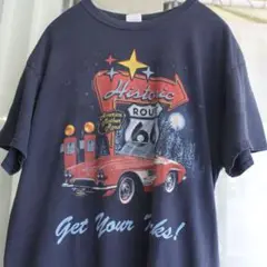 Historic Route 66 Tシャツ ネイビー