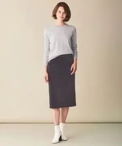BEIGE , ベイジ コーデュロイスカート グレー