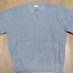 crepuscule Rib Pattern Half Zip Polo 1