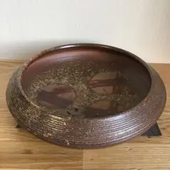 備前焼　水盤　花器　生花　的野求造 備前焼 大型水盤 花器 生花 的野求造 - メルカリ