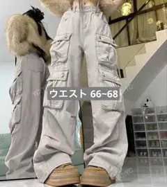 デニムカーゴパンツ ライトベージュ S