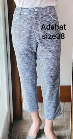 美品 アダバット パンツ ゴルフウェア ブルー size38