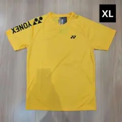 YONEX　Tシャツ XLサイズ 肩ロゴ イエロー　12