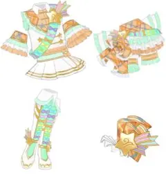 アイプリバース マイ☆ドリームミルキーオレンジ 一式　フルコーデ