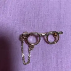 新品未使用❣️眼鏡型ぶローチゴールド