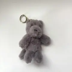 ジェラートピケ ジェラピケ くま ぬいぐるみキーホルダー　グレー　灰色