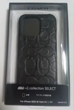 iPhone 14 Pro用 COACH ハードケース EMBOSSED 牛革