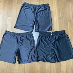 ブラック バレーボールパンツ 男子用　3枚セット