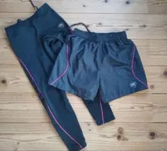 アシックス ASICS　ランニングパンツ　　　タイツ　セット　レディース　М