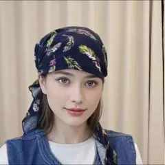 新品【バンダナ被るタイプ】抗がん剤　ケモハット　ケモ帽子　被るタイプ