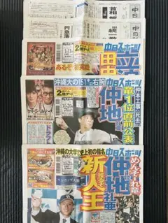 中日　中日ドラゴンズ　田中幹也　仲地礼亜　中日スポーツ3部　中日新聞2部【未読】