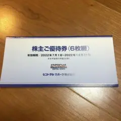 セントラルスポーツ 株主優待券 6枚