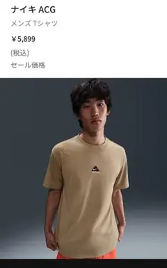【新品】ナイキ ACG メンズ Tシャツ ベージュ