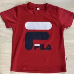 FILA 赤 メッシュ Tシャツ 90