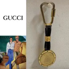 OLD GUCCI オールドグッチ ITALY製 OLDロゴ キーホルダー 男女