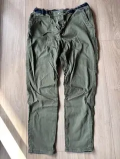 モナーム　オリーブグリーン コットン チノパン S