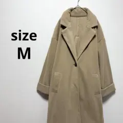 美品 レディース チェスターコート ベージュ シンプル 無地 M