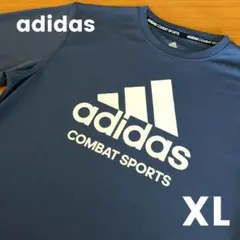 adidas アディダス コンバットスポーツ Tシャツ ブルーグレー XL 美品