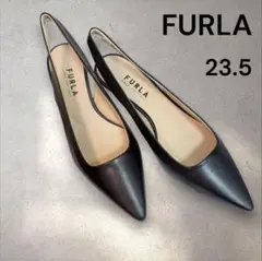 新品 FURLA ポインテッドトゥ バックストラップ パンプス 23.5
