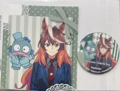ウマ娘 シンボリルドルフ 缶バッジ ポストカード はぴだんぶいPOPUPSHOP
