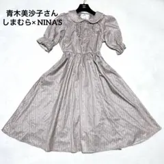 しまむら　青木美沙子　受注　ニナス　コラボ　ワンピース　ピンク　LL