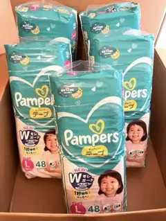 P&G パンパース さらさらケア テープ Lサイズ 48枚 男女共用 紙おむつ